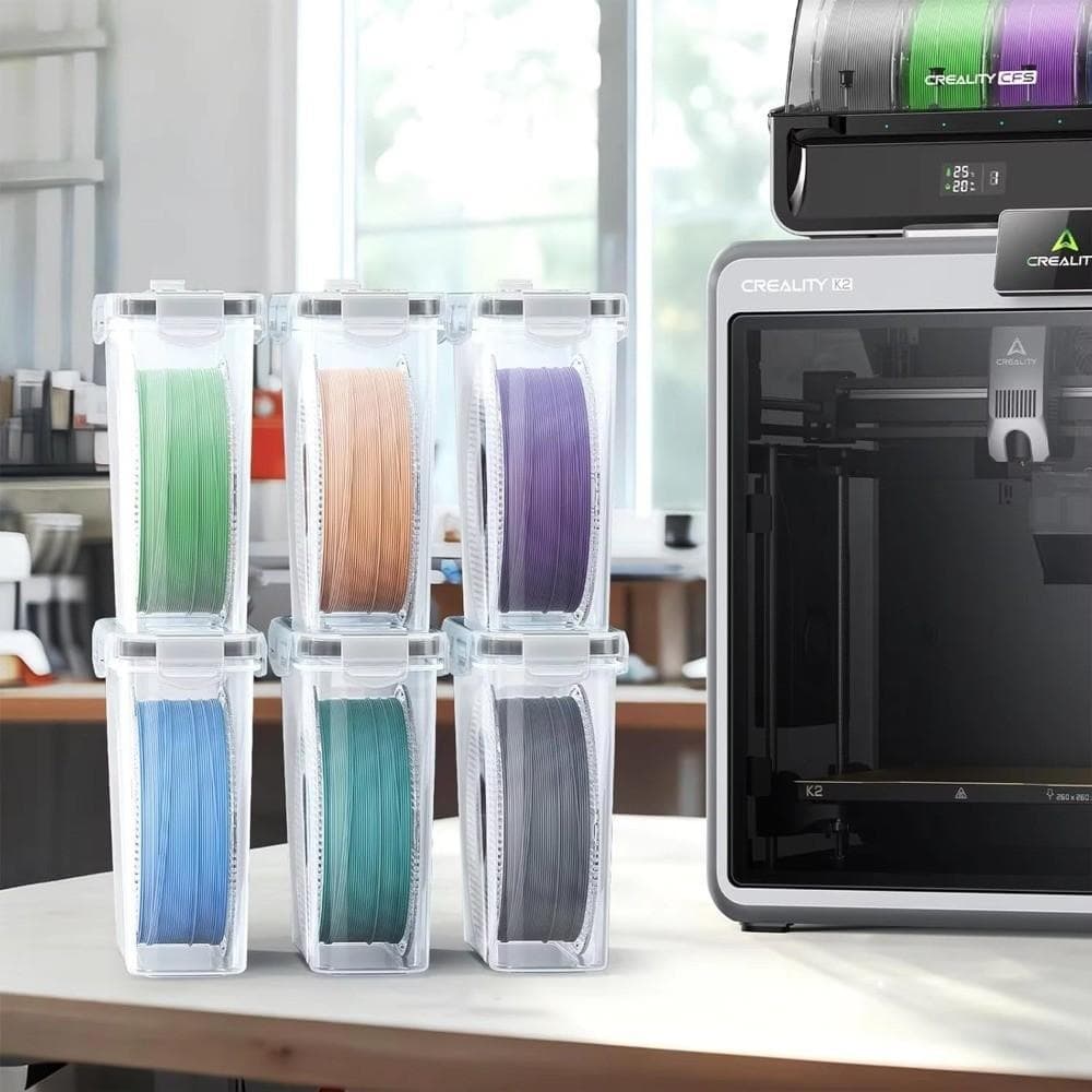 LILYES 4 Unidades De Recipiente De Filamento De Impressão 3D , Caixa De Armazenamento Transparente À Prova De Poeira , D