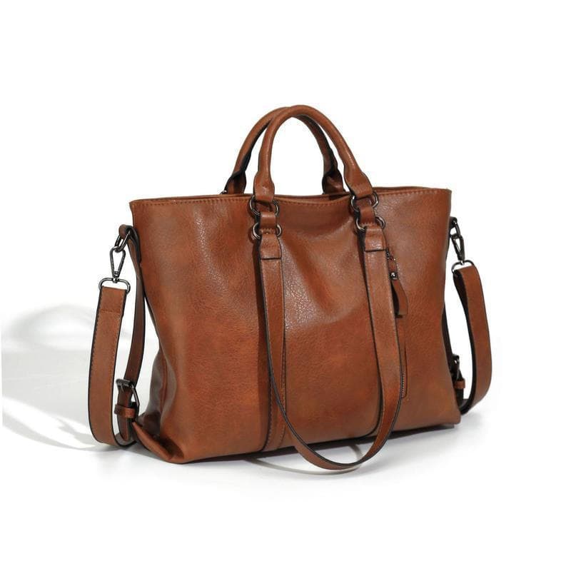 Bolsa de couro feminina, bolsa de ombro, bolsa de mão, bolsa transversal, bolsa de grife, marrom