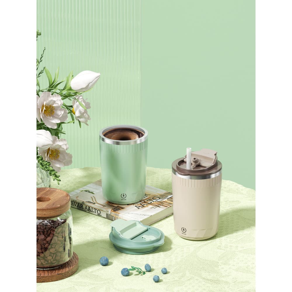 Liquidificador elétrico copo de café automático portátil copo de carregamento meninas leite soja liquidificador copo tér