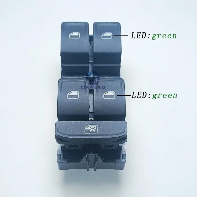 Novo Interruptor De Janela Elétrica LED Verde 10 Pinos Para Skoda OCTAVIA III 2012-2018 OEM 5E0 959 857 , 5E0959857