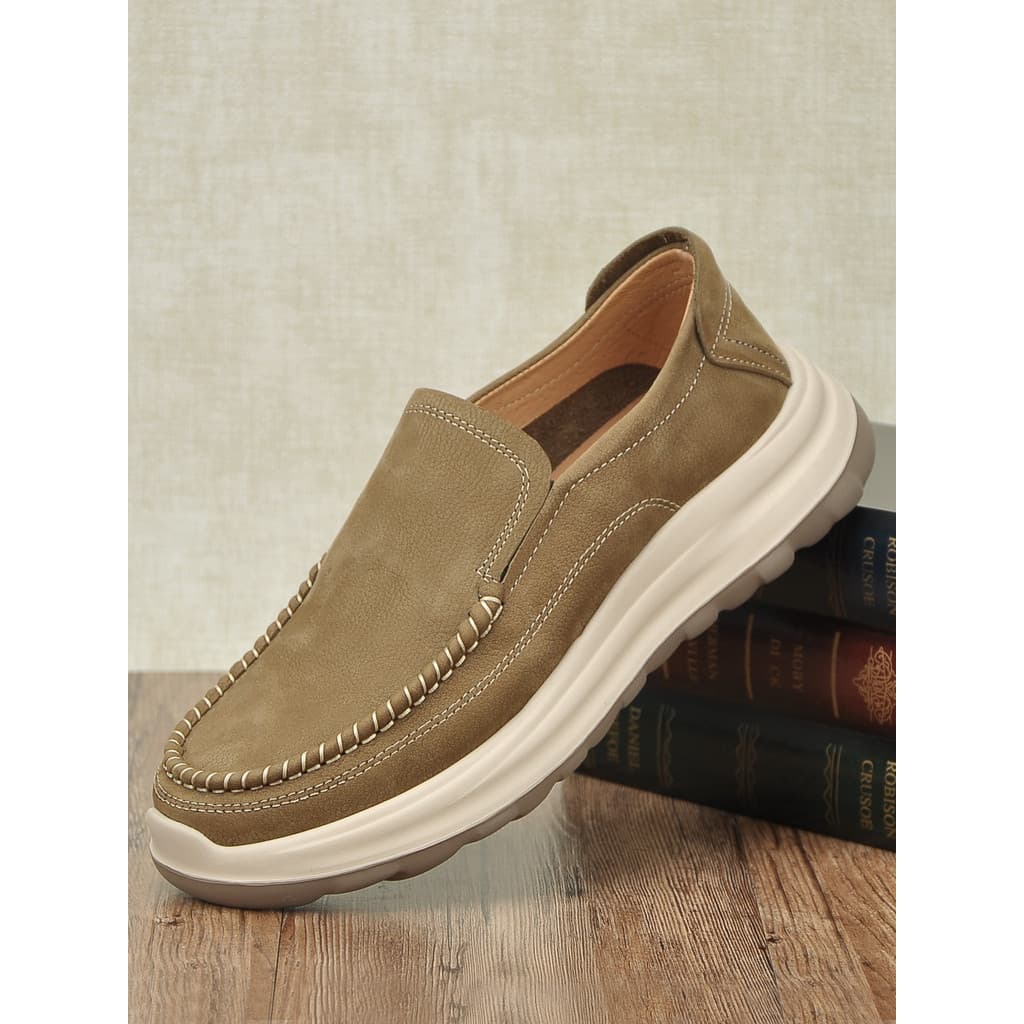 Primavera outono sapatos masculinos de couro genuíno 2026 novo estilo leve respirável sapatos de couro casuais masculino