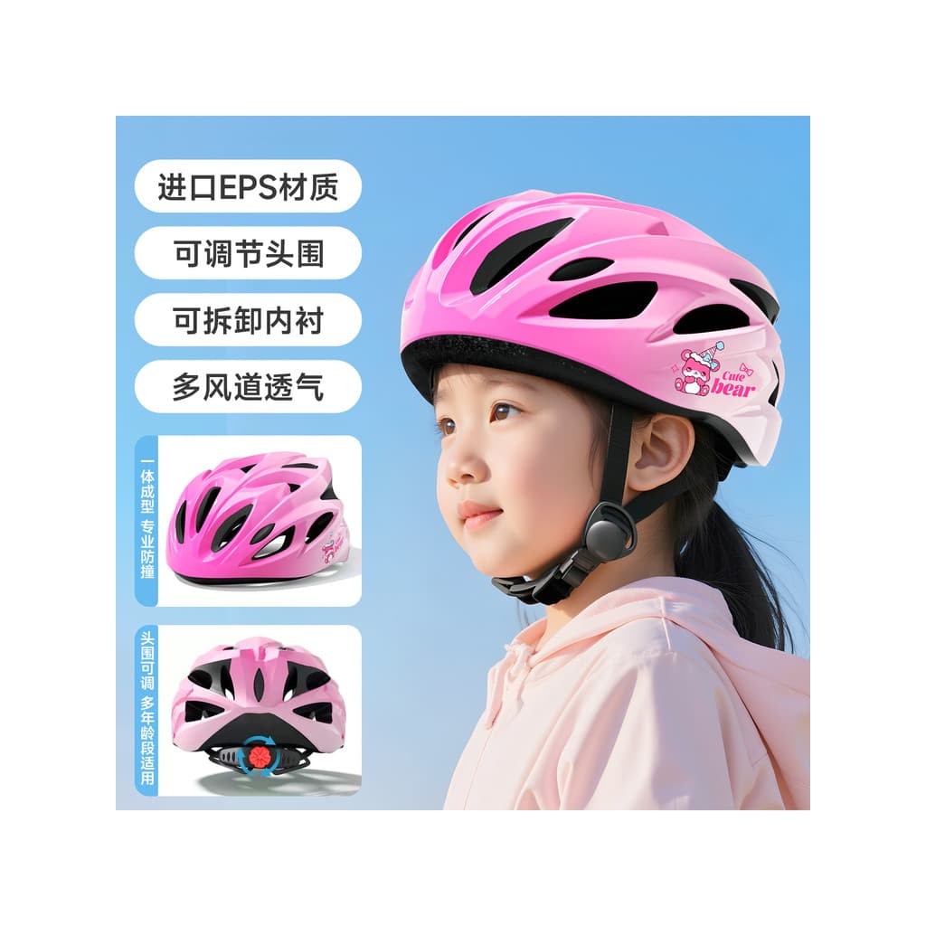 Mijak Capacete de ciclismo infantil menina bicicleta circunferência da cabeça ajustável skate equilíbrio bicicleta menin