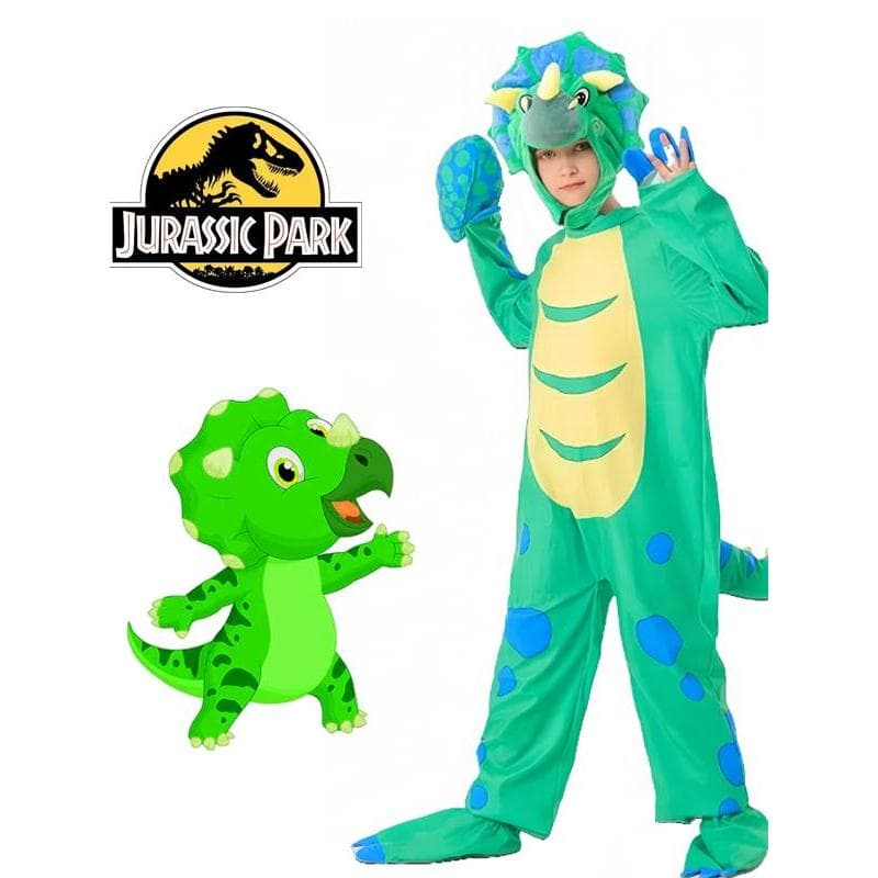 Novas crianças triceratops traje Halloween dinossauro traje triceratops desempenho traje festa evento