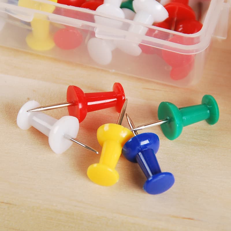 Deli cor em forma de i unhas tachinhas deli em forma de i unhas 0021 agulhas de plástico em forma de i 35 peças papelari