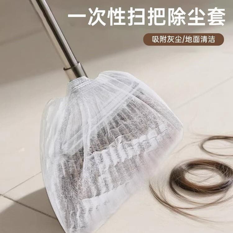 [Grab 100 peças] Capa descartável para remoção de poeira de vassoura, cabelo limpo, absorve lacuna, ferramenta de limpez
