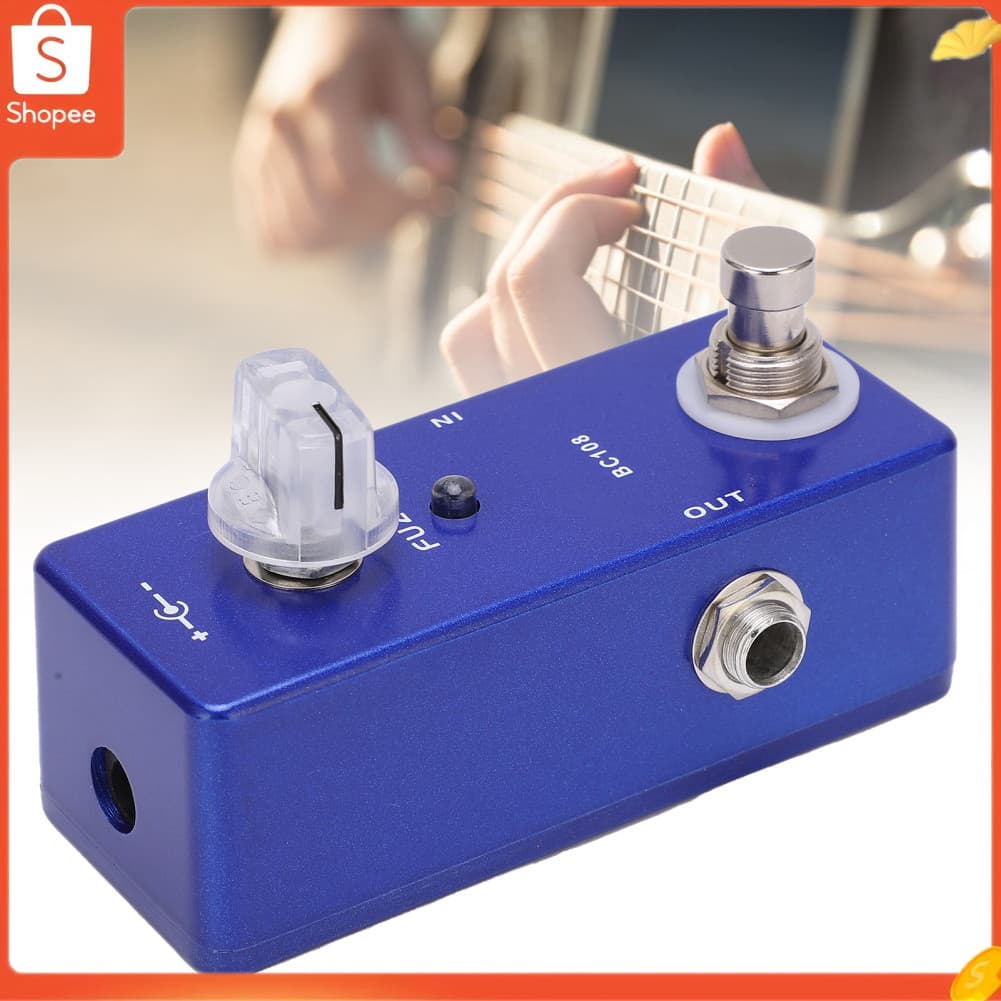 Mini pedal efetor de metal com efeito Fuzz com True Bypass para estúdio de gravação de palco, rico em tons ricos, fácil