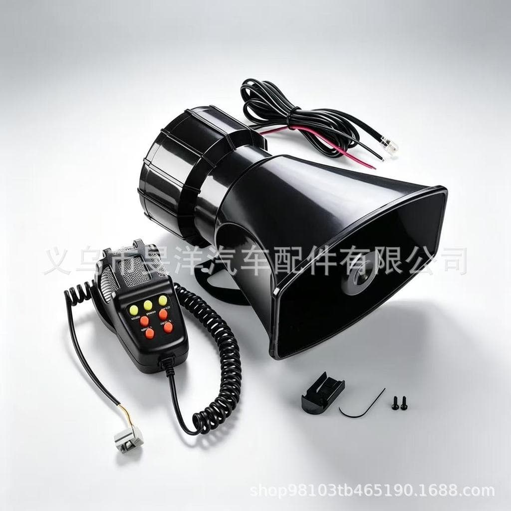 Buzina de carro 12V 100W, alto-falante de alarme de sete tons, buzina quadrada, buzina de motocicleta, alto-falante mult