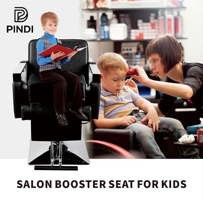 PINDI Cadeira De Barbeiro Criança Impulsionador Assento Almofadafortable Equipamento Salão Beleza Portátil Couro Do Plut