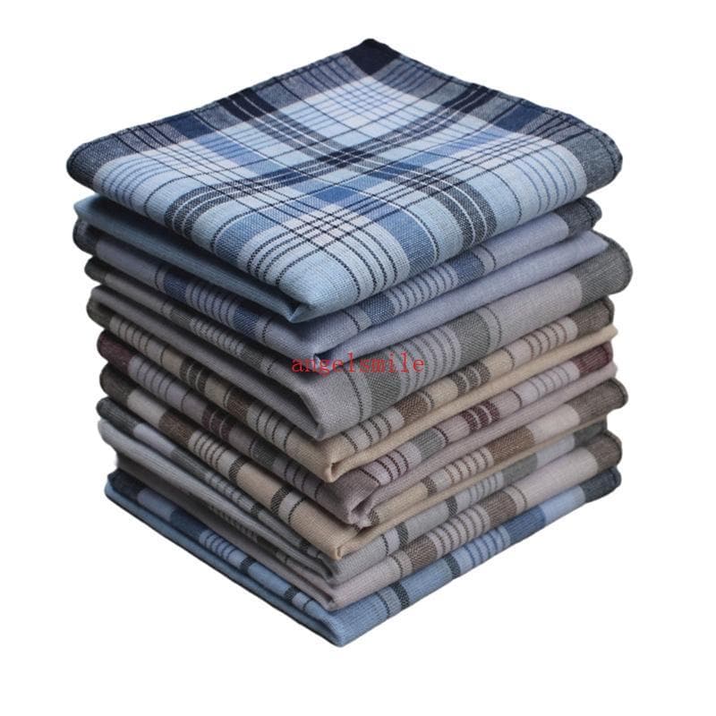 Ace Classic Pocket Squares Algodão Xadrez Listra Lenço Acessórios Para Casual