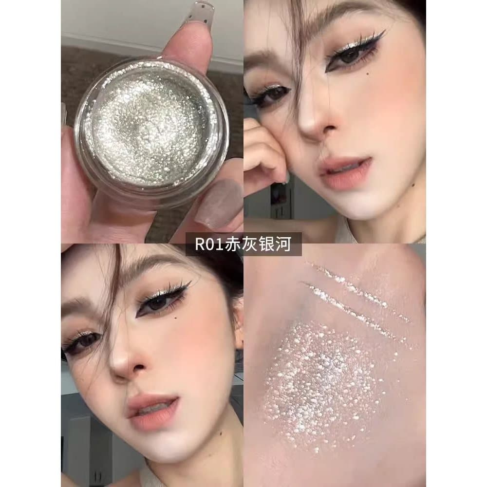 Diamantes piscantes!Delineador perolado líquido sombra Gel à prova d'água à prova de suor Natural rosto profundo de long
