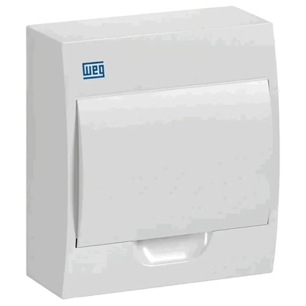 Quadro Distribuição Sobrepor WEG QDW02-8-BS 8 Disjuntores Trilho DIN 35mm ABS Antichama IP31 IK05 Branco