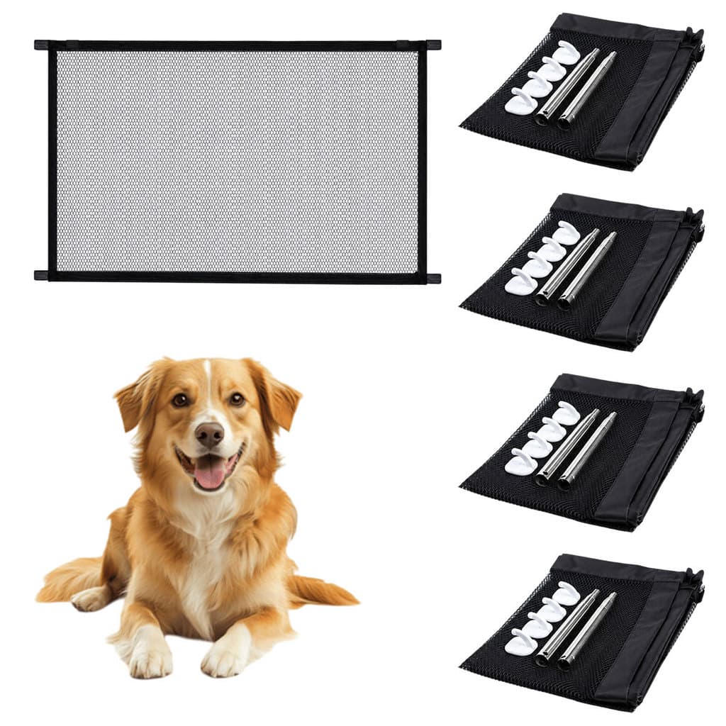 Tela de Proteçao Kit 4 Uni Grade Porta Quintal Escada Varanda Cachorro Gato Pet Criança Bebe Segurança