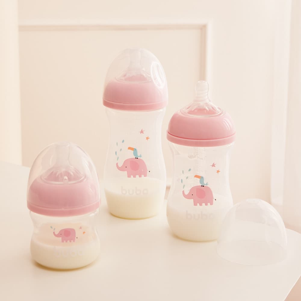 Mamadeira Buba Easy Flow Kit 120ml + 270ml Anticólica