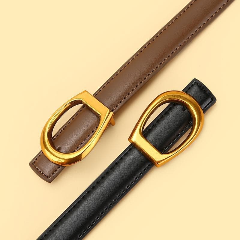Cinto feminino cinto 2024 novo estilo feminino cinto de couro genuíno High-End sentimento All-Match moda cintura estreit