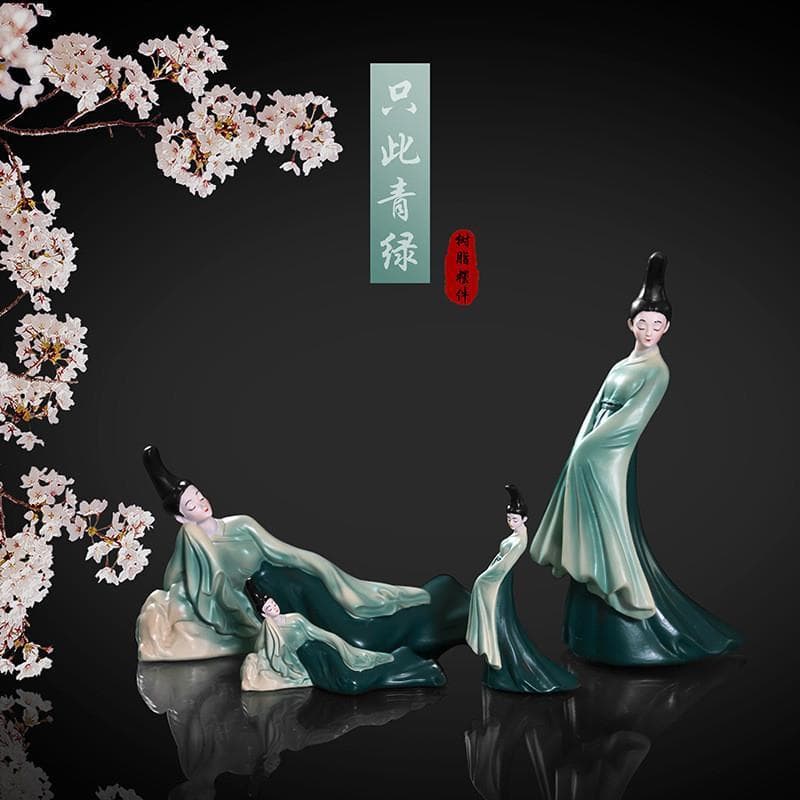 Novo chinês criativo apenas esta arte verde decoração luz luxo casa sala de estar armário vinho decoração fabricante de