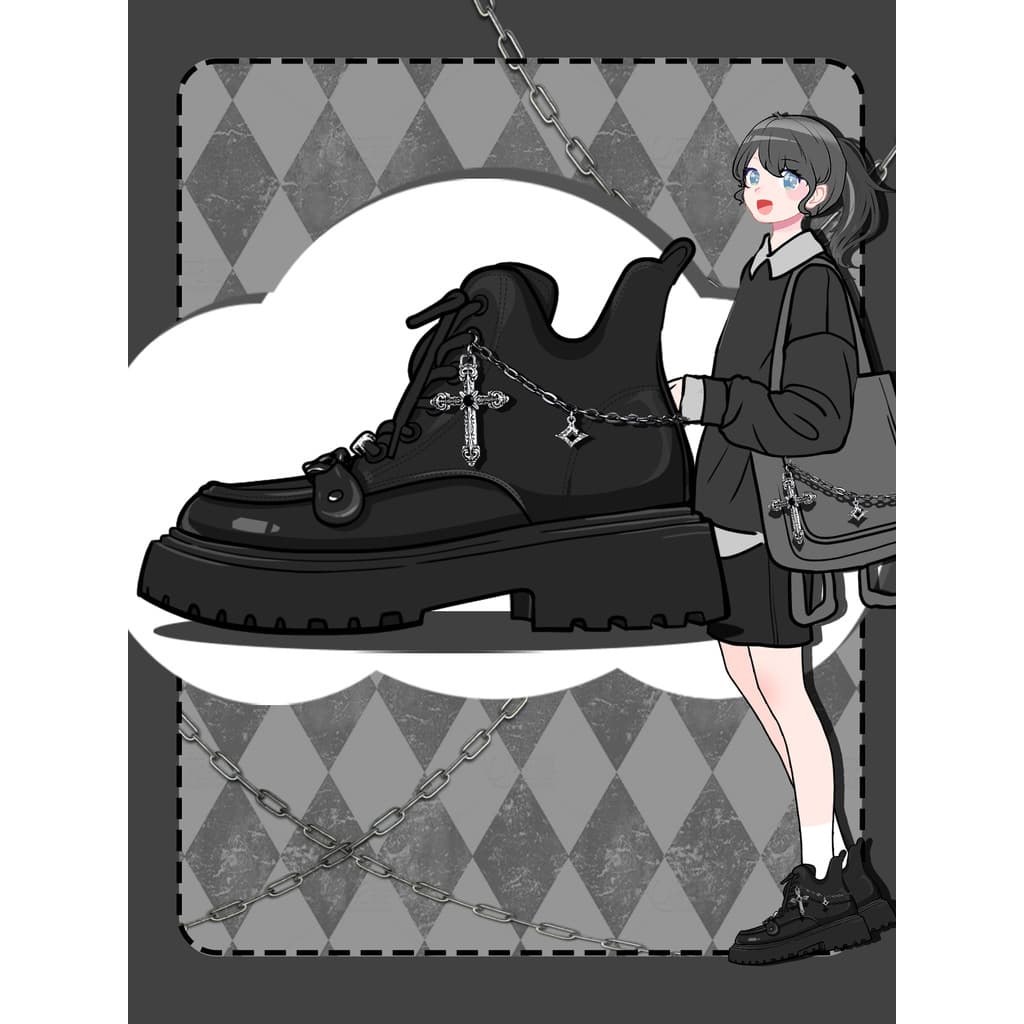 Amy e trigo preto Martin botas femininas 2026 novo estilo feminino Retro estilo britânico botas curtas olhar gigante