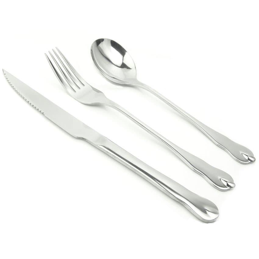 Engrossado requintado talheres comida ocidental bife talheres colher conjunto de aço inoxidável conjunto de três peças d