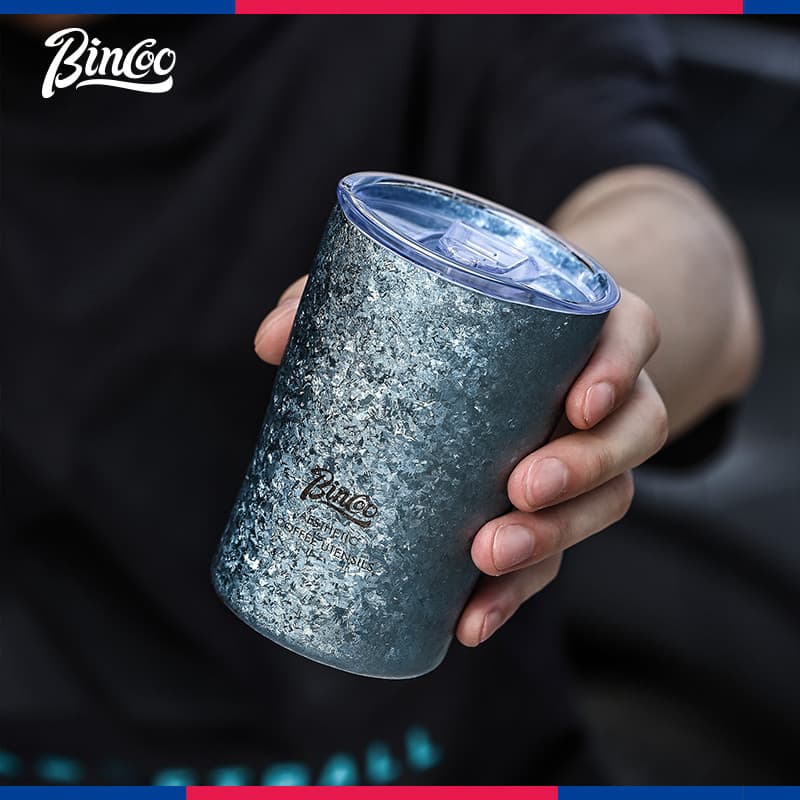 Bincoo copo de café de titânio puro, copo térmico de camada dupla, copo de água masculino e feminino, copo dedicado pess