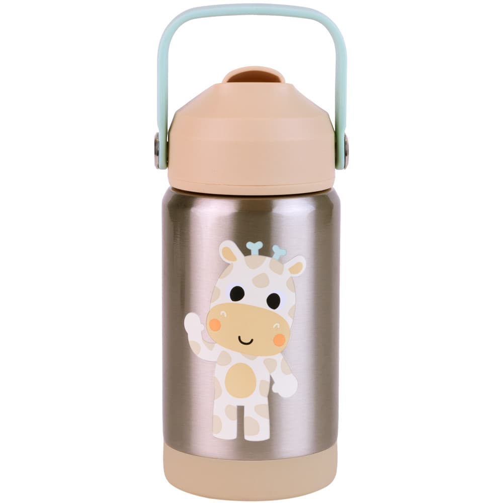 Copo Térmico Buba Zoo Girafa 360ml Parede Dupla Canudo Silicone