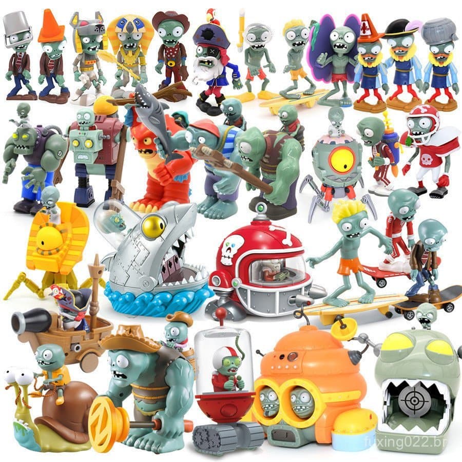 Jogo de Batalha Plants vs. Zombies PVZ: Zumbis em Lote, Figuras de Plantas que Disparam, Zumbis de Plástico que Dançam,