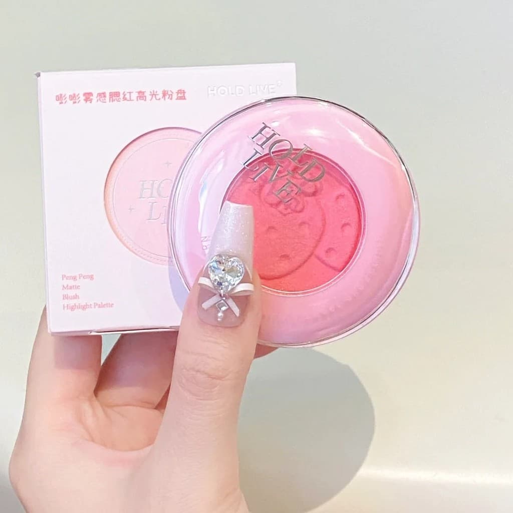 Segure ao vivo adesivo lama macia blush creme psiquiatra expansão cor fino Flash blush lama sol vermelho atmosfera femin
