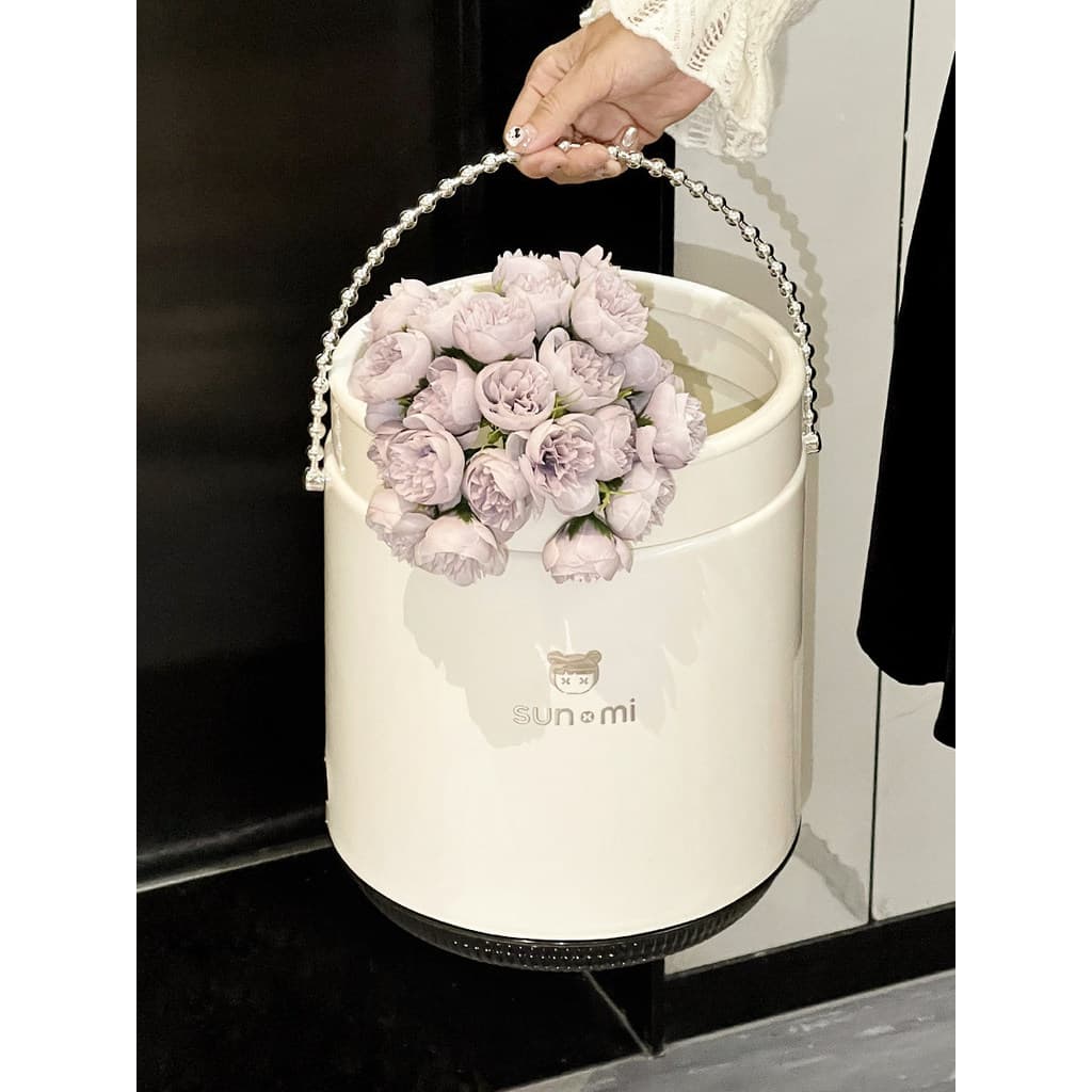 Lixeira de alto valor, sala de estar, quarto, ano novo, lixeira de flores com Flip selado, fralda desodorante para bebê
