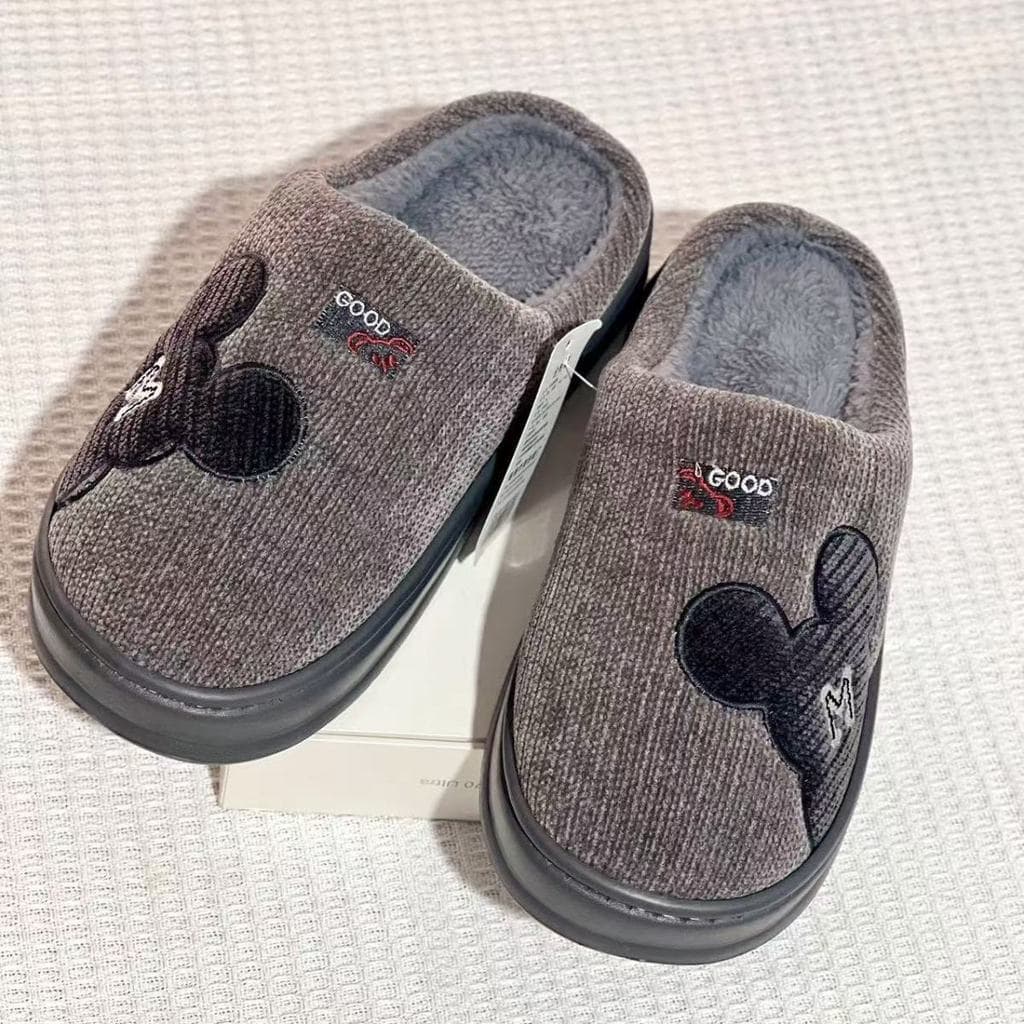 Chinelos de algodão masculino casa inverno antiderrapante macio sola grossa confortável resistente ao desgaste escovado