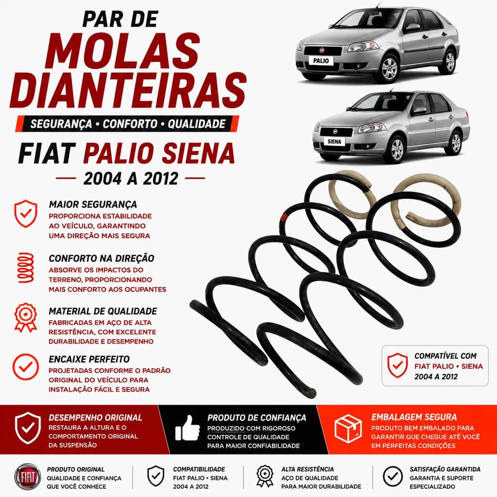 Par Molas Dianteiras Fiat Palio Siena 2004 2012