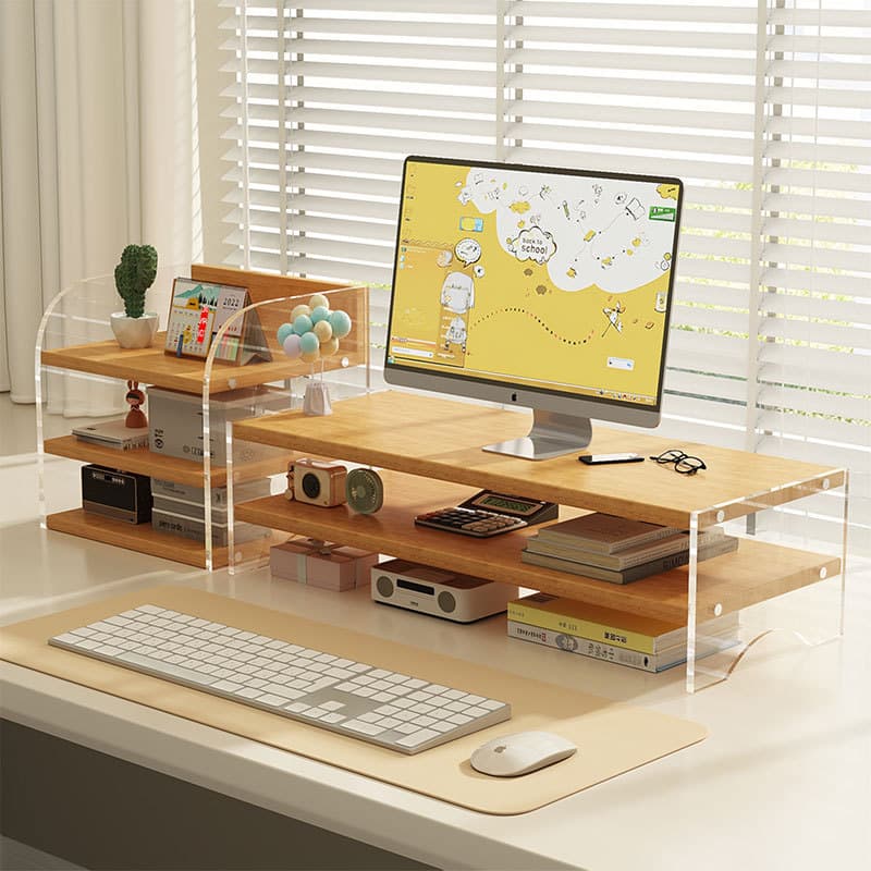 Rack de aumento para computador, rack de mesa, dispositivo de exibição, acrílico suspenso, posição de trabalho, rack de