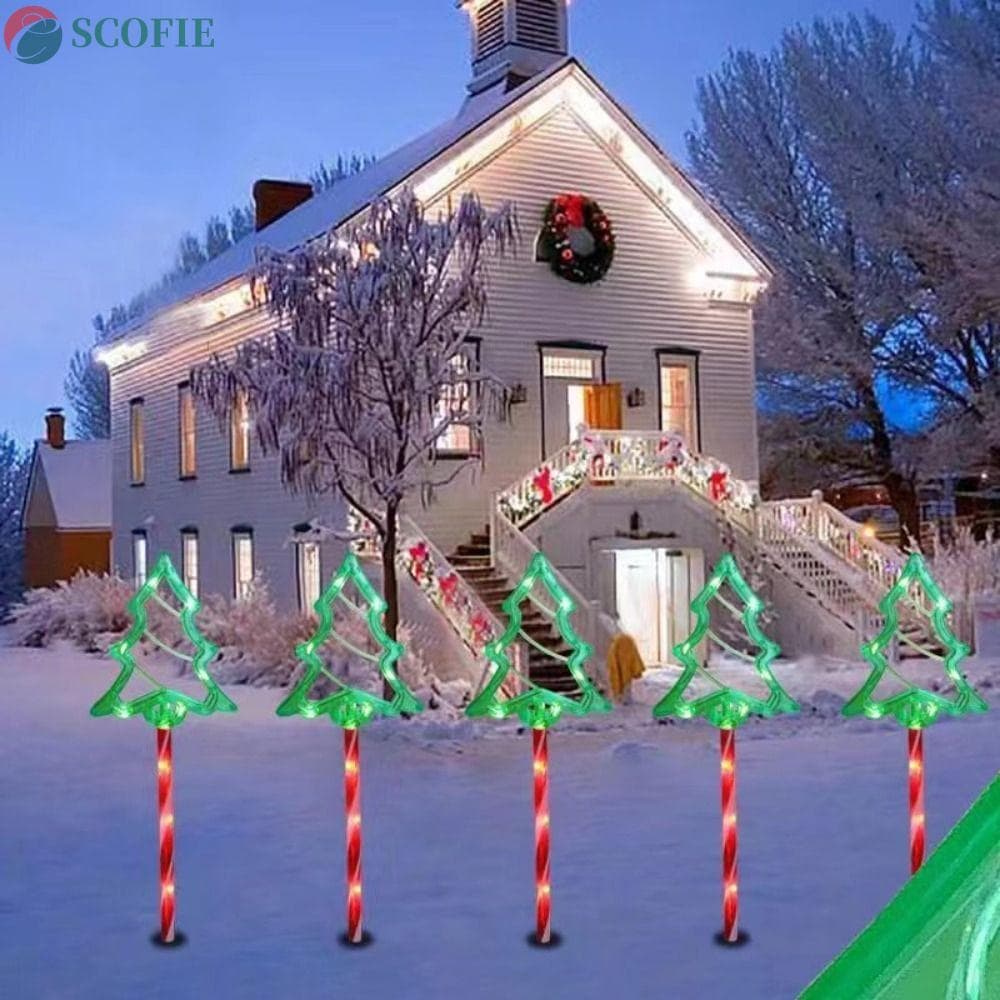 Lâmpada De Solo Para Árvore De Natal SCOFIE , Luzes Solares Criativas À Prova D'água De Papai Noel , Jardim De Desenho A