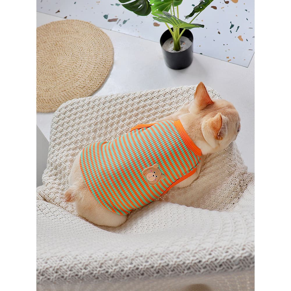 Bulldog francês roupas verão bulldog filhote de cachorro Pet colete protetor solar roupas Corgi Pug cão roupas de verão