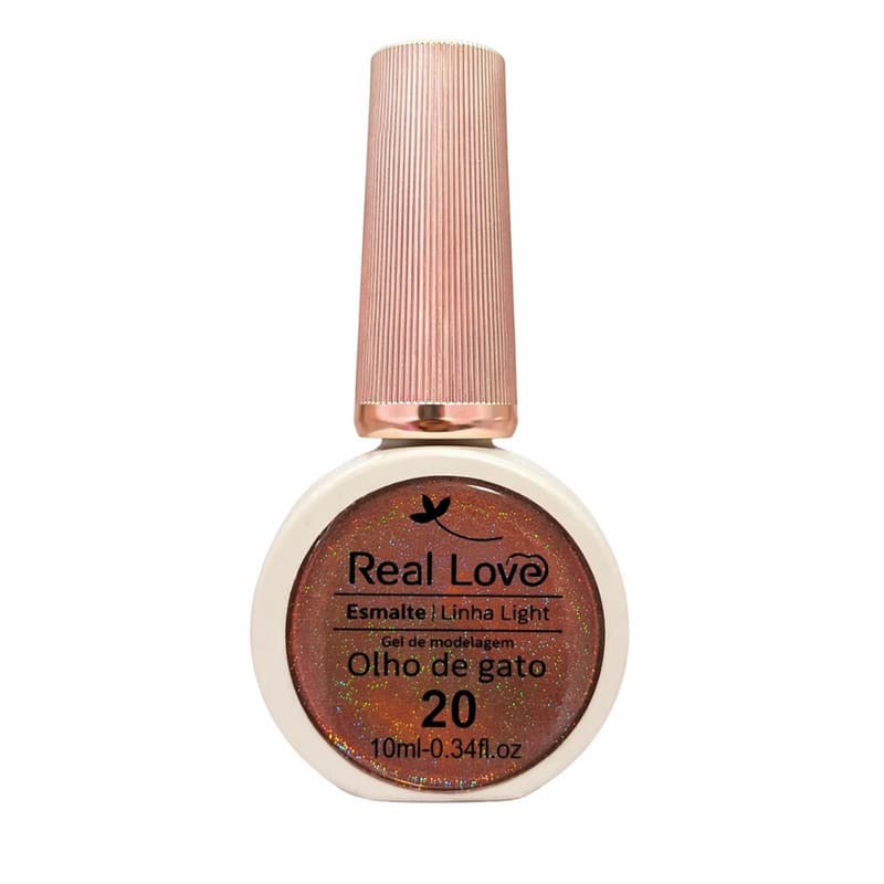 Esmalte Olho De Gato Real Love LT-41 Cor 20 Glitter 10ml