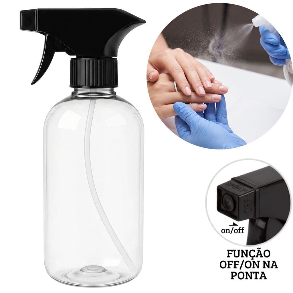 Frasco Pet Borrifador Pulverizador Casa e Jardinagem Válvula Spray 500ml