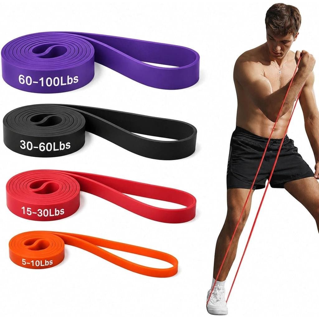 Conjunto de 4 peças de faixas de resistência elásticas, faixas de resistência