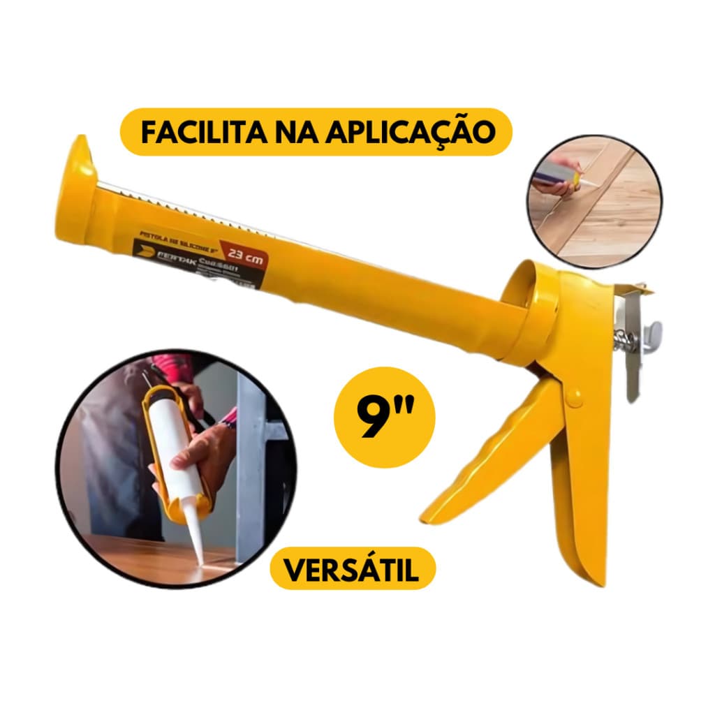 Aplicador De Silicone 9 Polegadas Aço Reforçado Universal Pistola De Silicone - Fertak