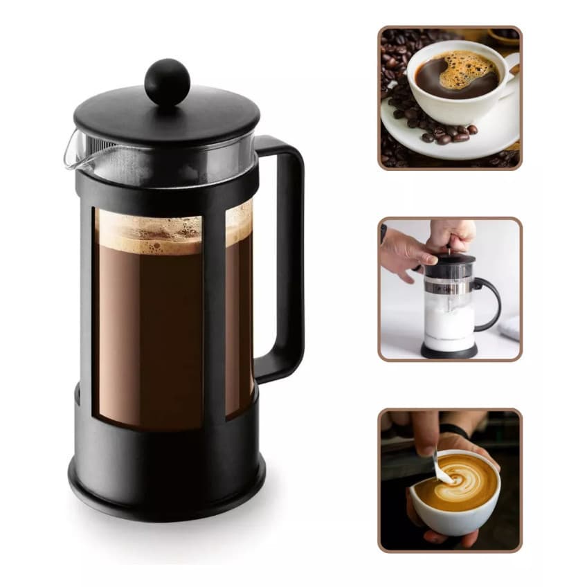 Cafeteira Prensa Francesa Café Expresso Leite Cremoso 600ML