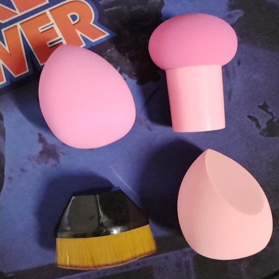 KIT 4 Conjunto Pincel de Maquiagem Para Base