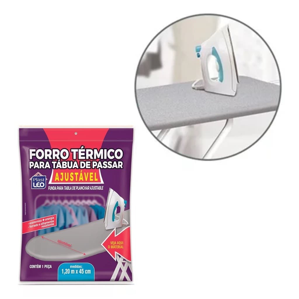 Capa Térmica Ajustável para Tábua de Passar 1,20x45cm - Plast Leo
