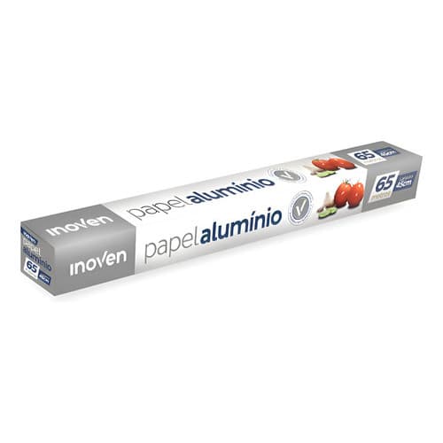 Papel Aluminio 45cm X 65 Metros Forte P/assados E Congelados Carne Frango Peixe