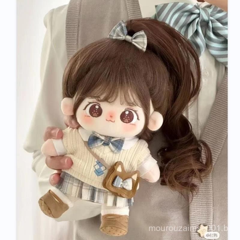 Miaomiao boneca de algodão 20cm roupas de bebê intercambiáveis com esqueleto boneca de pelúcia boneca humanóide presente