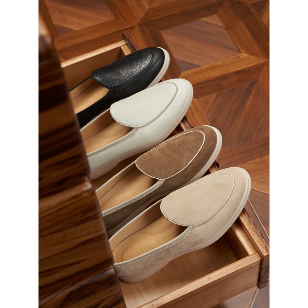 Estilo britânico mocassins feitos à mão masculino LP sapatos planos pisando em si sentido pessoas preguiçosas deslizamen