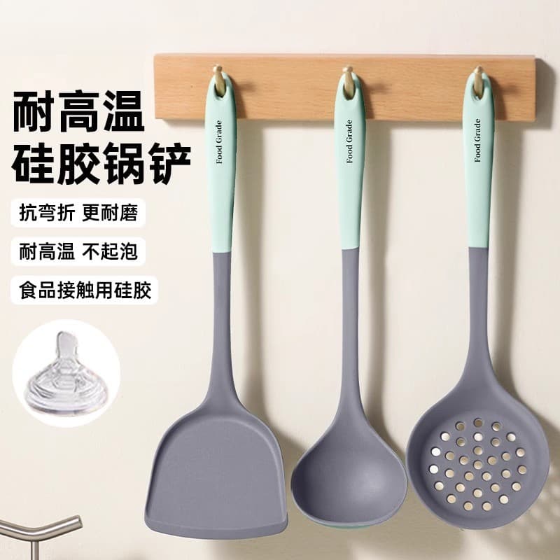 Espátula de Silicone espátula colher de sopa antiaderente Pan especial cozinhar espátula colher colher de cozinha grau a