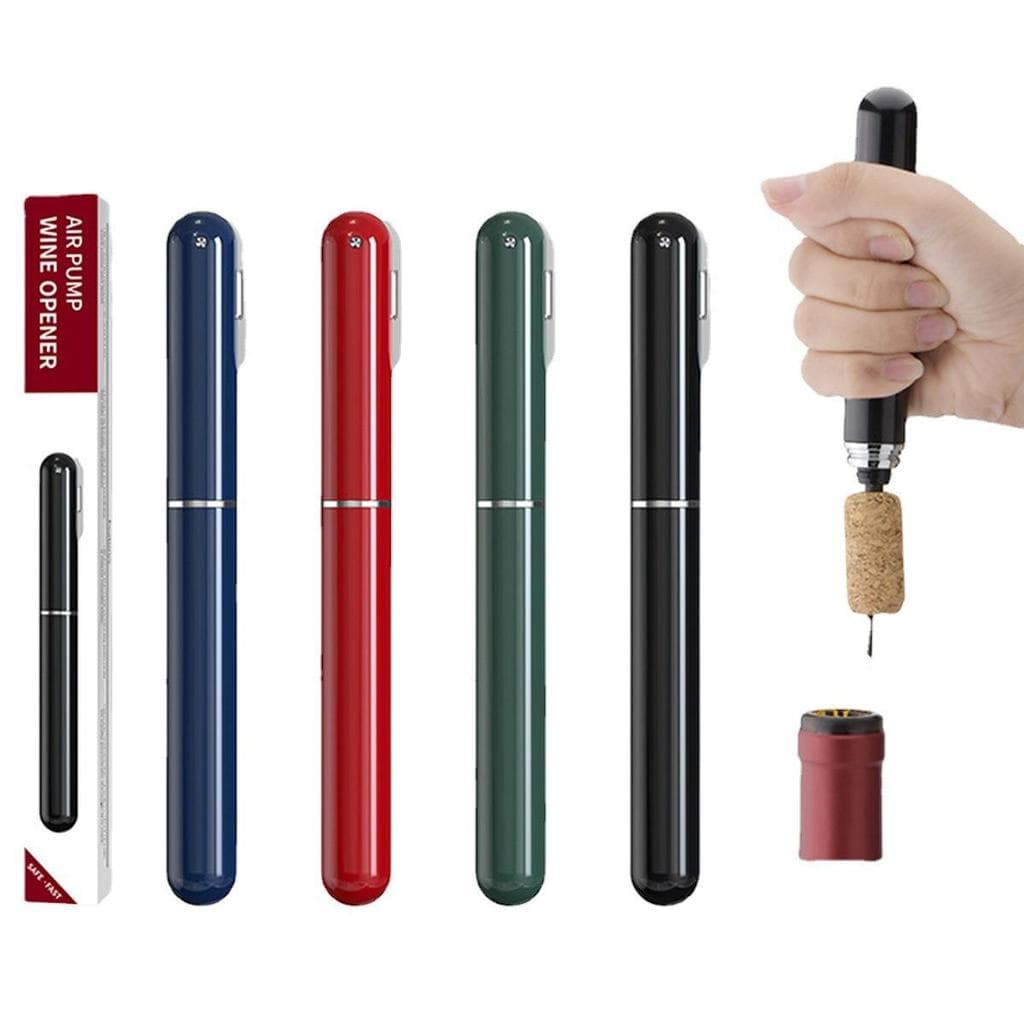 Saca-rolhas pneumático em forma de caneta de aço inoxidável transfronteiriço, saca-rolhas Manual de vinho tinto, agulha