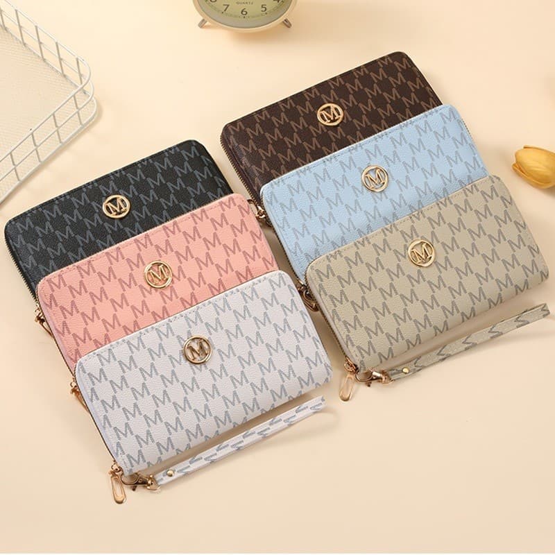 Carteira Feminina Grande Porta Celular Zíper Luxo Estampada Porta Cartões e Documentos