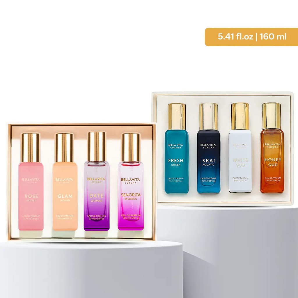 Conjunto de Presentes Bellavita Luxury Her N More |   Conjunto de Perfumes Femininos |   Eau de Parfum Floral, Doce e Se