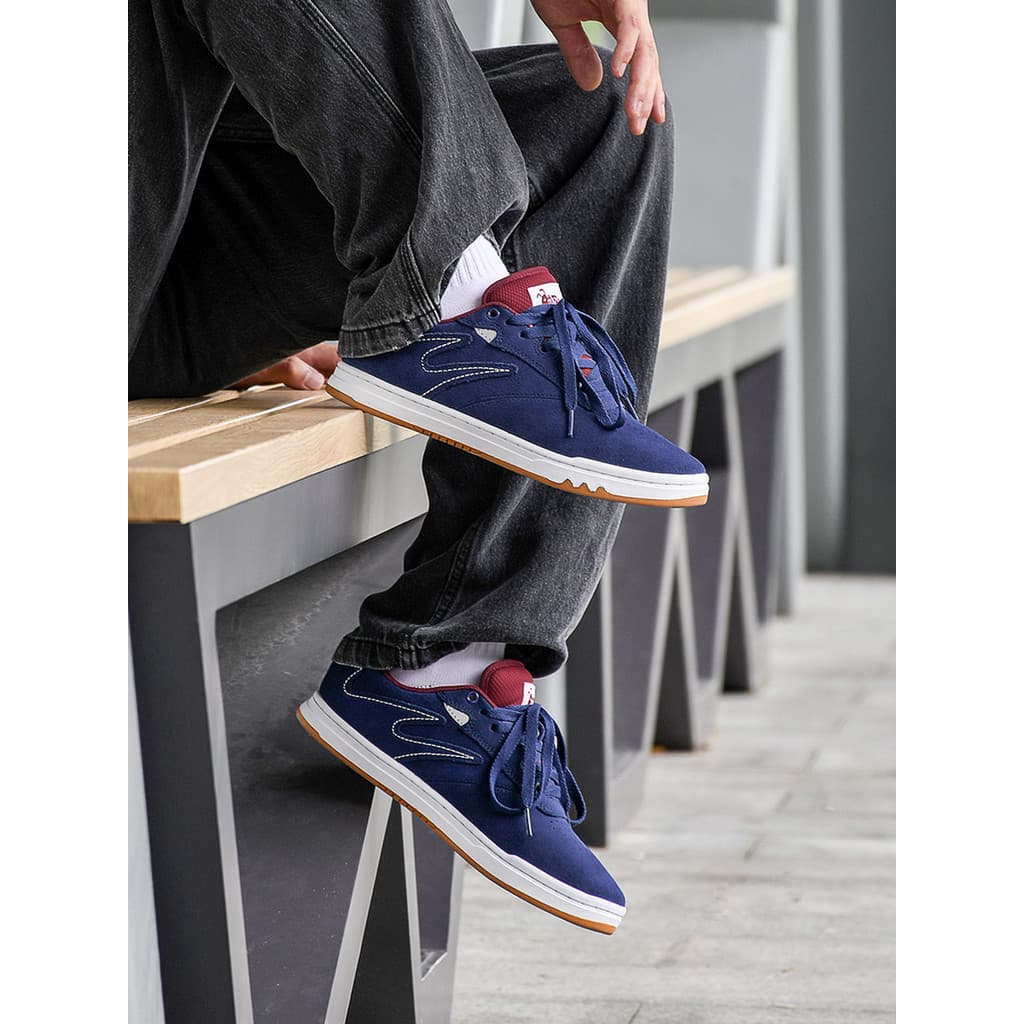 Jilukeyi série azul vermelho OG cor combinando sola pão sapatos masculino feminino baixo-Top resistente ao desgaste abso