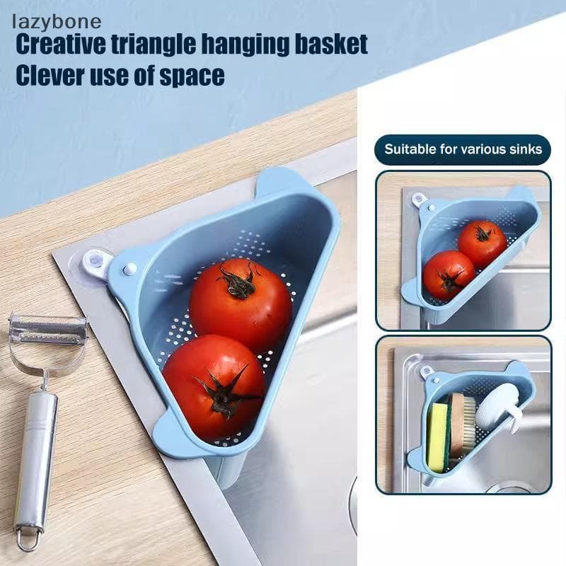 Cesta De Drenagem Triangular De Cozinha , Filtro De Vegetais Para Alimentos De Plástico E Suporte Ovos