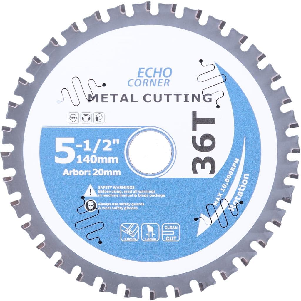 Lâmina de serra circular para corte de metal de 5-1/2" (20mm de furo central), com anéis de 5/8" e 1/2" |   Corte rápido