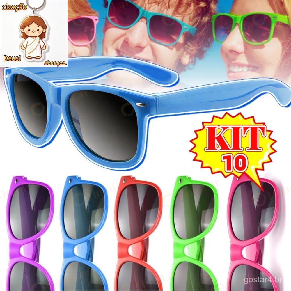 KIT20/10/5 Óculos de Sol Retrô Oval Unissex Estilo Vintage Elegante com Proteção UV400-HO