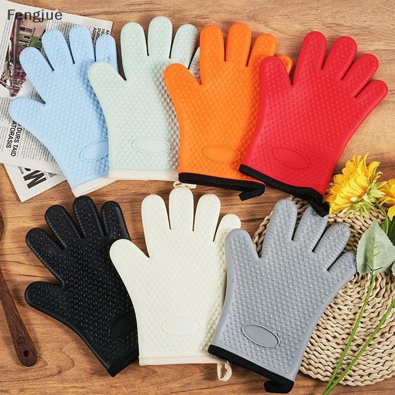 Fengjue Luvas De Forno Anti-Escaldadura , Isolamento De Silicone Reforçado , Antiderrapante , Resistente A Altas Tempera